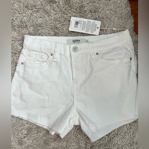 Hudson cutoff white denim shorts , NWT